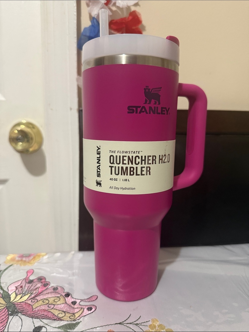 Stanley 40 oz Insulated Tumbler - Bright Pink